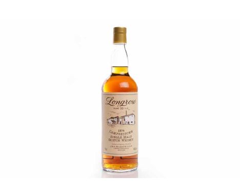 LONGROW 1974 16 YEARS OLDCampbeltown Single Malt Scotch Whisky. Distilled and bottled in Scotland by J. & A. Mitchell & Co. L