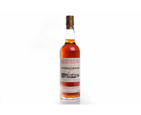 SPRINGBANK 1978 - CADENHEAD'S CASK STRENGTH - CASK No. 195Single Malt Scotch Whisky. Bottled by William Cadenhead Ltd., 18 Go