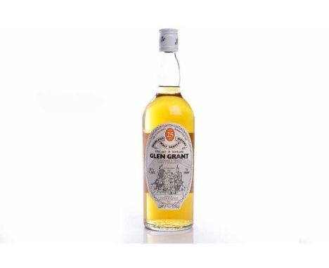 GLEN GRANT 25 YEARS OLDHighland Single Malt Scotch Whisky. 26 2/3 fl.oz, 70° proof.  CONDITION REPORT: Seal: very goodFill: g