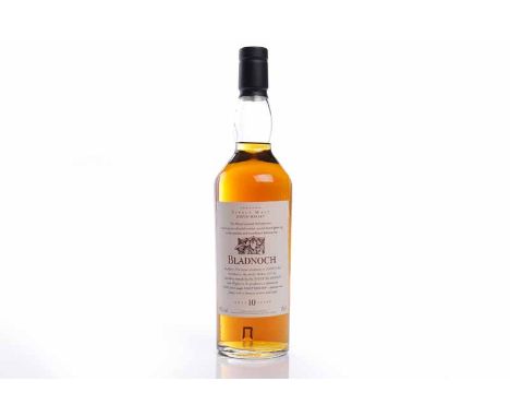 BLADNOCH 10 YEAR OLD FLORA & FAUNALowland Single Malt Scotch Whisky. 70cl, 43% volume. CONDITION REPORT: Capsule: Very good,.