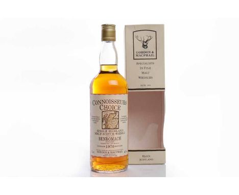 BENROMACH 1970 CONNOISSEUR'S CHOICEHighland Single Malt Scotch Whisky. Distilled 1970. Proprietors: J&W Hardie Ltd. Specially