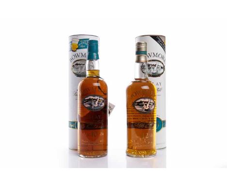 BOWMORE 10 YEAR OLDIslay Single Malt Scotch Whisky. Screen-printed bottle. 75cl, 40% volume. In tube with glass.BOWMORE 12 YE