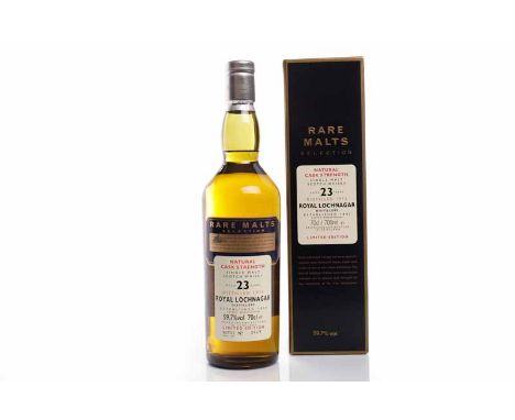 ROYAL LOCHNAGAR 1973 RARE MALTS AGED 23 YEARSSingle Malt Scotch Whisky. Limited Edition. Bottled April 1997, bottle No. 3869.