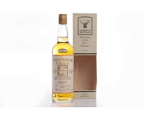 ROSEBANK 1988 CONNOISSEUR'S CHOICELowland Single Malt Scotch Whisky. Distilled 1988, bottled 1996. Proprietors: United Malt &