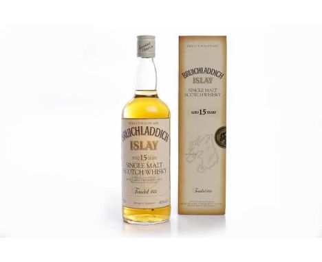 BRUICHLADDICH AGED 15 YEARSSingle Malt Scotch Whisky. Distilled and bottled by Bruichladdich Distillery Co. Ltd. 75cl, 40% vo