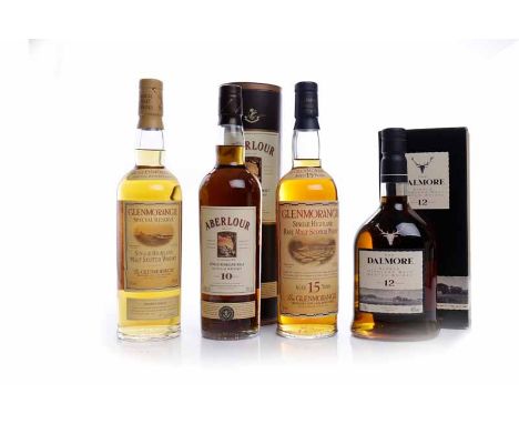 GLENMORANGIE 15 YEAR OLDHighland Single Malt Scotch Whisky. 70cl, 43% volume.ABERLOUR 10 YEAR OLDHighland Single Malt Sctch W