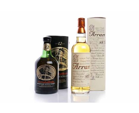 ARRAN - SHERRY CASK MATUREDSingle Malt Scotch Whisky. 70cl, 43% volume, in carton. BUNNAHABHAIN AGED 12 YEARS - OLD STYLESing
