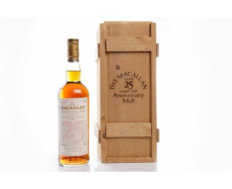 MACALLAN 1964 ANNIVERSARY MALT 25 YEARS OLDHighland Single Malt Scotch Whisky. Distilled 1964, bottled 1989. Distilled and bo