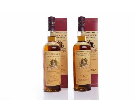 GLENMORANGIE MILLENNIUM MALT AGED 12 YEARS (2)Highland Single Malt Scotch Whisky. Limited edition, matured exclusively in fir