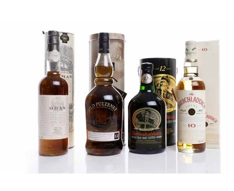 BRUICHLADDICH AGED 10 YEARSIslay Single Malt Scotch Whisky. 70cl, 40% volume, in carton. OLD PULTENEY AGED 12 YEARS - OLD STY