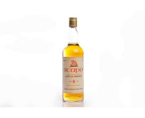 SCAPA 8 YEARS OLDHighland Single Malt Scotch Whisky. Bottled by Gordon & MacPhail. 75cl, 40% volume. CONDITION REPORT: Capsul