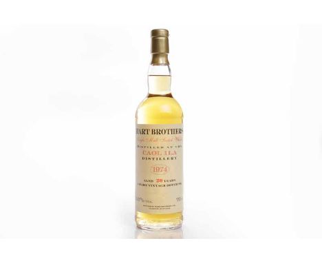 CAOL ILA 1974 HART BROTHERS AGED 20 YEARSSingle Malt Scotch Whisky. Bottled by Hart Brothers Ltd., Glasgow. 70cl, 43% volume.