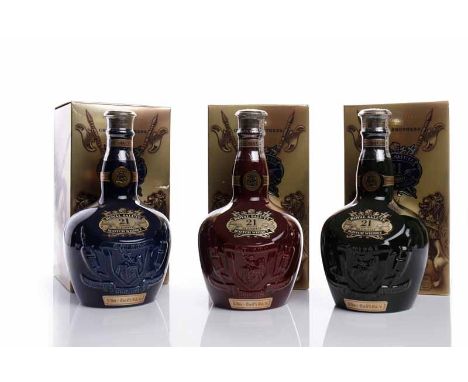 CHIVAS BROTHERS ROYAL SALUTE 21 YEARS OLD - SAPPHIRE Blended Scotch Whisky. 70cl, 40% volume, in Wade ceramic decanter, felt 