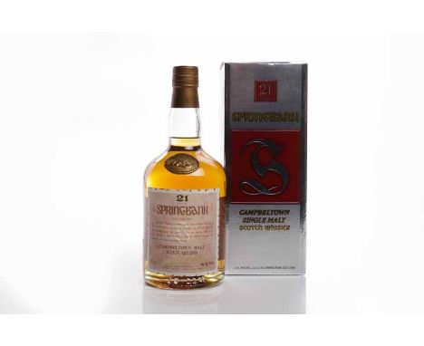 SPRINGBANK 21 YEARS OLDCampbeltown Single Malt Scotch Whisky. Distilled by J. & A. Mitchell & Co. Ltd., Campbeltown. 75cl, 46