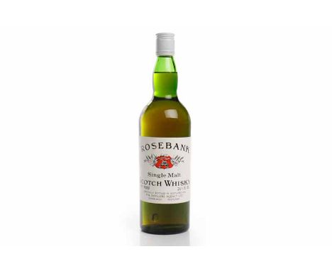 ROSEBANK 70° PROOFSingle Malt Scotch Whisky. Especially bottled in Scotland for The Distillers Agency Ltd., Edinburgh. 26 2/3