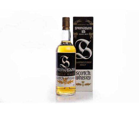 SPRINGBANK 15 YEARS OLDCampbeltown Single Malt Scotch Whisky. Distilled by J. & A. Mitchell & Co. Ltd. 75cl, 46% volume, in c