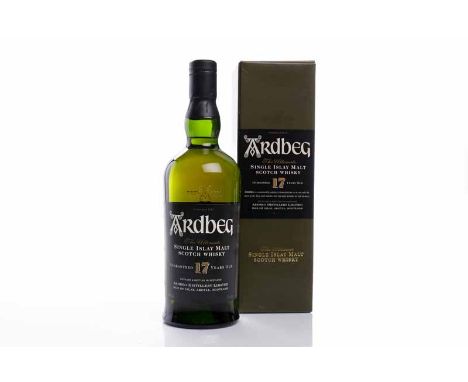 ARDBEG 17 YEARS OLDIslay Single Malt Scotch Whisky. 70cl, 40% volume, in carton.  CONDITION REPORT: Seal: very goodFill: good