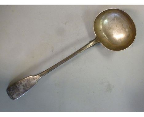 An early 20thC Russian (St. Petersburg) silver fiddle pattern ladle
