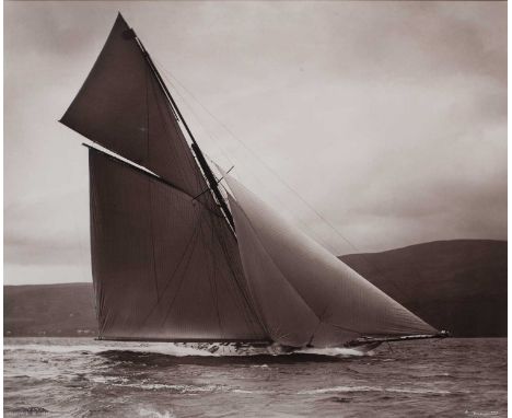 Pair of framed sailing photographsValkyrie III - 1896 and Truant - 1911, marked Beken of Cowes, copyright to the lower right,