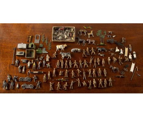 Collection of military and civilian lead figures including a box for Britains armies of the world 'British Infantry (Standing