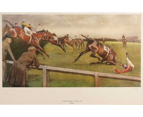 After Cecil Aldin (1870-1935)The Grand National - The Canal Turn, coloured print, 158/800 blind stamp Chelsea Green Editions,