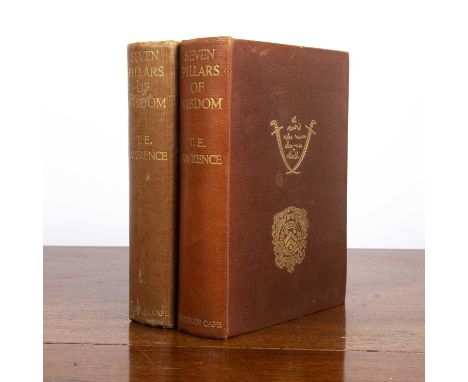 The Seven Pillars of Wisdom by T.E. Lawrence First Edition, published by London: Jonathan Cape, 1935first edition, together w