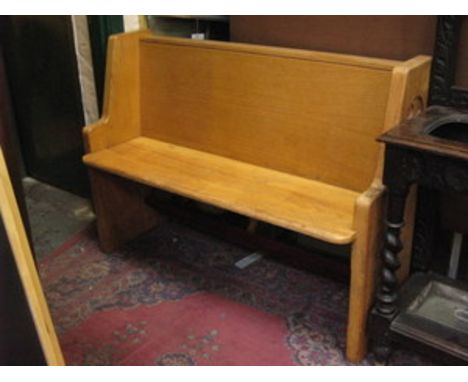 LIGHT OAK CHURCH PEW 
