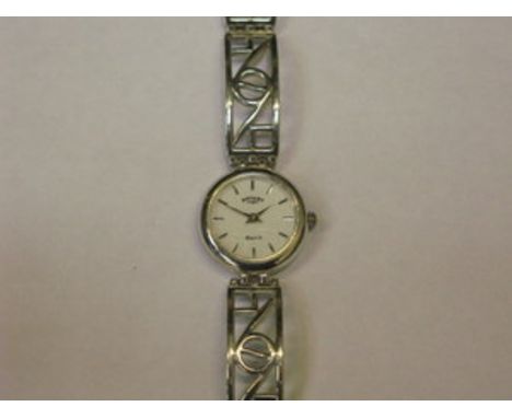 LADIES STERLING SILVER ROTARY WRISTWATCH 