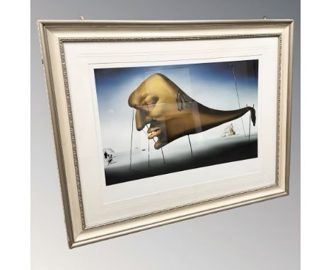 After Salvador Dali : Sleep, limited edition goutellette, number 12/75, a Chelsea Green edition, with framed certificate of a