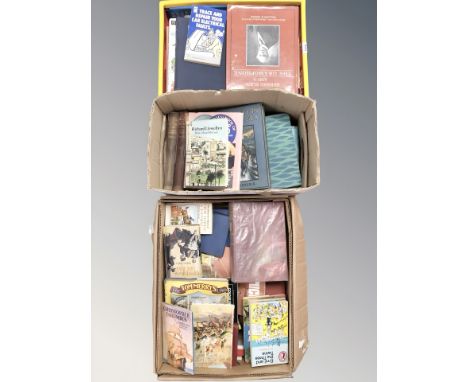 Assorted antiquarian and modern volumes including some of automobile interest, etc. (3 boxes)
