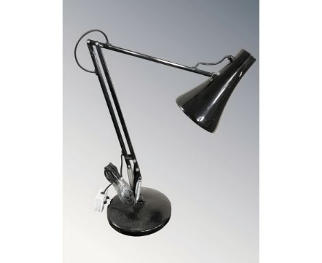 An enameled metal angle poised lamp 