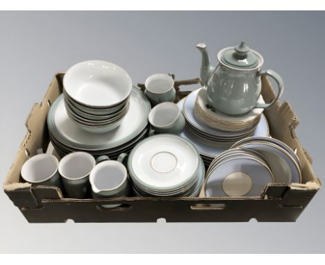 A quantity of Denby pale green glazed stoneware table wares, several Royal Stafford gaiety saucers and a quantity of Royal Do