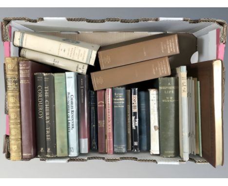Assorted antiquarian / vintage volumes including 'The Poems of Thomas Gray', 'The Works of John Gower', 'History of the Durha