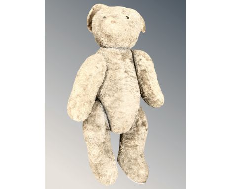 A vintage jointed mohair teddy bear, height 73 cm 