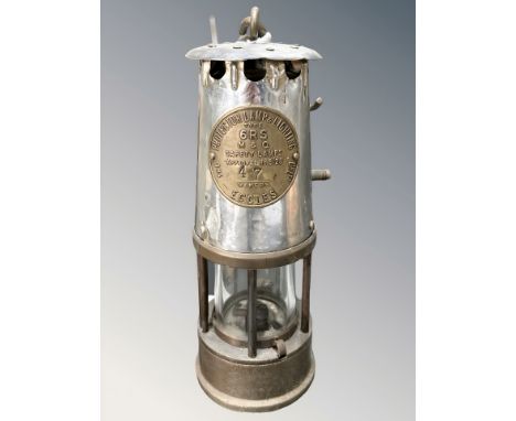 An Eccles Protector Type 6RS miner's safety lamp.