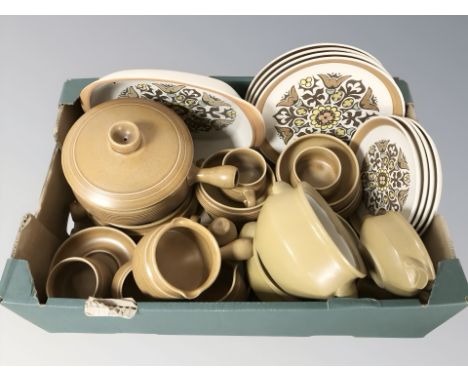 A quantity of Denby and Langley stoneware tablewares. (1 box)
