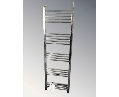 A chrome ladder radiator, 500 mm x 1600 mm 