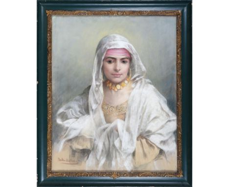 Bertha MüllerWien 1848 – 1937 WienPortrait einer OrientalinPastell auf Papier76,5 x 60 cm (mit Rahmen 87,5 x 72,5 cm)Signiert
