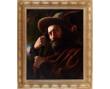 Friedrich von AmerlingWien 1803 – 1887 Wien, zugeschriebenPortrait eines JägersÖl auf Leinwand, doubliert63 x 50,5 cm (mit Ra