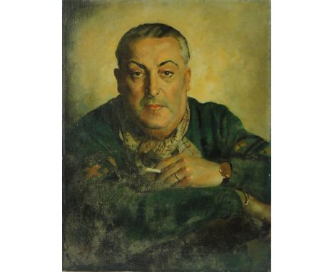 Max Moreau (Belgian, 1902-1992)
oil on canvas, portrait of a man, signed and dated 1946, 25.5" x 20", unframed.