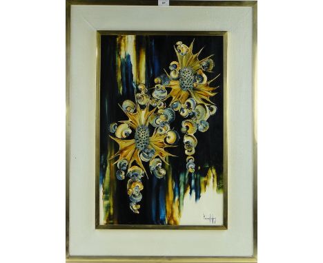 Margaret Jean Jury
textured acrylic on board, abstract composition, signed, 26" x 16.5" and Australian Limited Edition print 