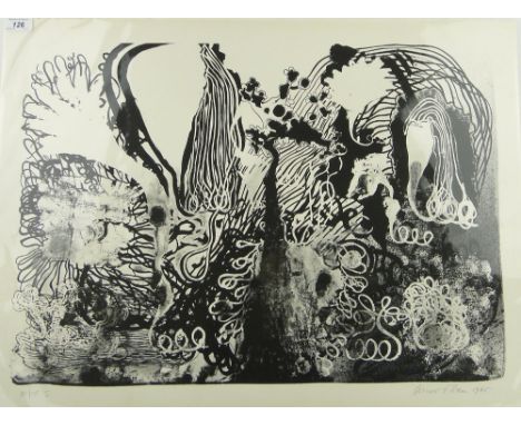 Bernard Cohen (born 1933)
lithograph, abstract composition 1965, signed in pencil, no. 22/75, s 22" x 30", unframed.