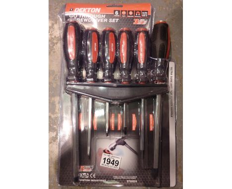 NU Dekton six piece screwdriver set. P&amp;P Group 1 (£14+VAT for the first lot and £1+VAT for subsequent lots) 