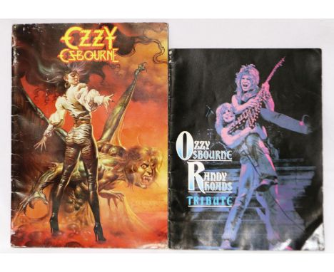 Rock programmes, Ozzy Osbourne 1986 World Tour and Randy Rhoads Tribute. P&amp;P Group 1 (£14+VAT for the first lot and £1+VA