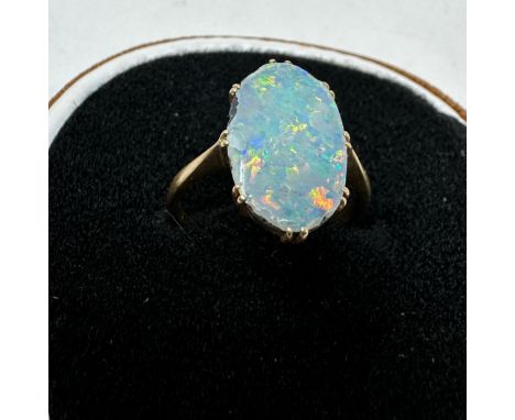 9ct gold opal doublet ring weight 3.1g 