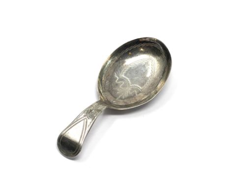 Antique georgian silver tea caddy spoon 