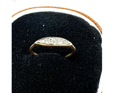 18ct gold old cut diamond ring (1.3g) 