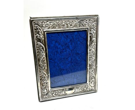 Vintage Silver picture frame measures approx 18cm by 14cm 