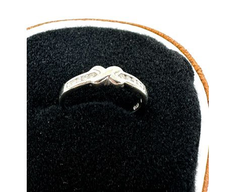 9ct white gold diamond set half eternity ring (1.7g) 