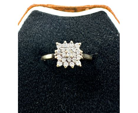 9ct gold diamond ring weight 2g 